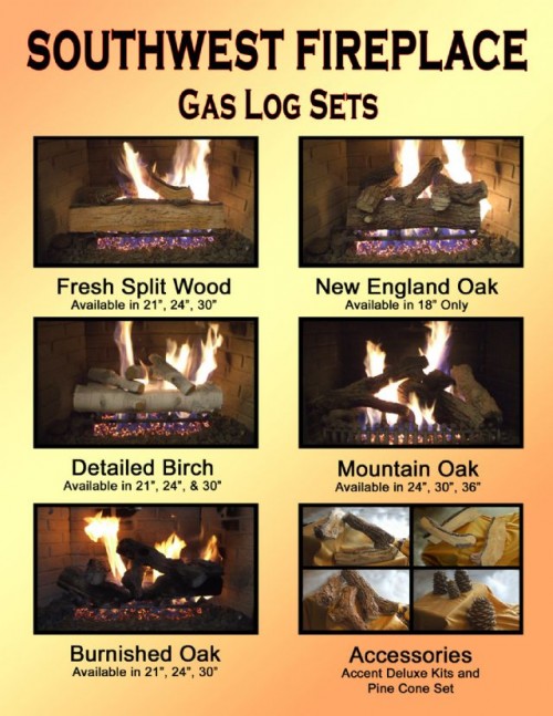 Southwest Fireplace Ceramic Gas Logs