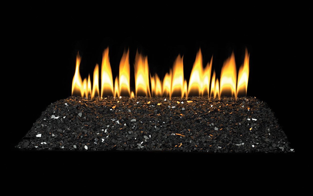 Loft Ventless Burner with Black Glass