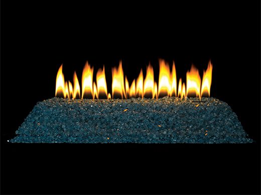 Loft Ventless Burner with Blue Glass