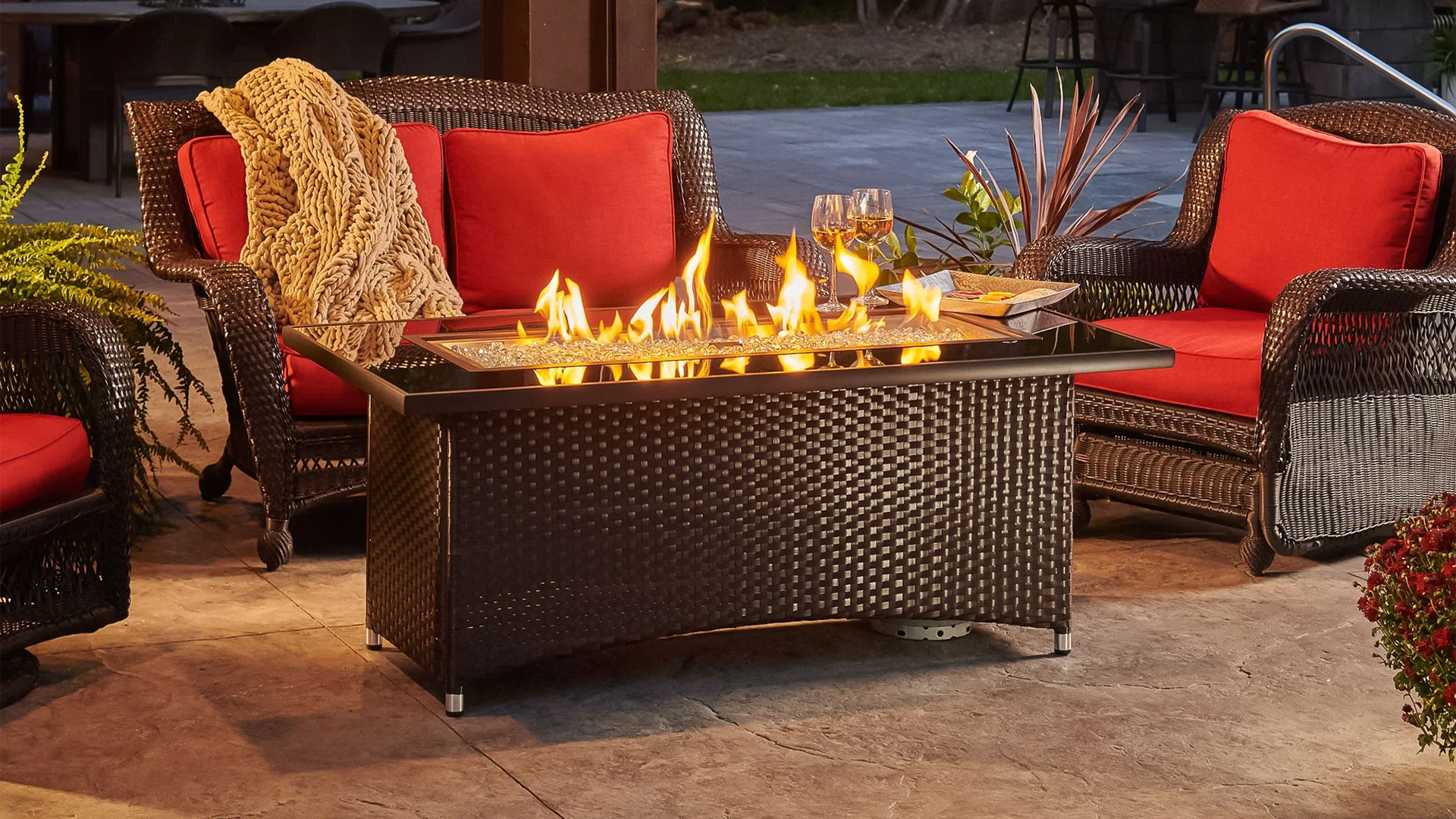 Outdoor Great Room Montego Linear Fire Pit