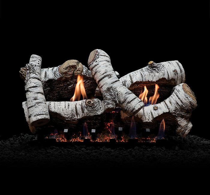 Birch Burncrete Gas Logs